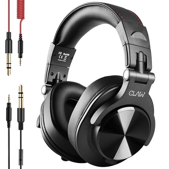 CLAW SM50 Professional Studio Monitoring DJ Headphones with 2