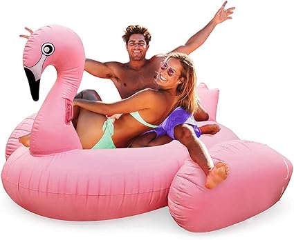 massive flamingo float