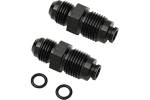 Podavelle 6AN Male Flare to M16x1.5 O Ring Seal Power Steering Adapter Fitting Connector Aluminum Black 2PCS