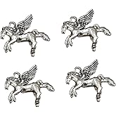 TEHAUX Antique Bronze Pegasus Pendant Charms 1.10X0.90 Inch Diy Jewelry Making Accessories for Necklace Bracelet Keychain Craft Projects
