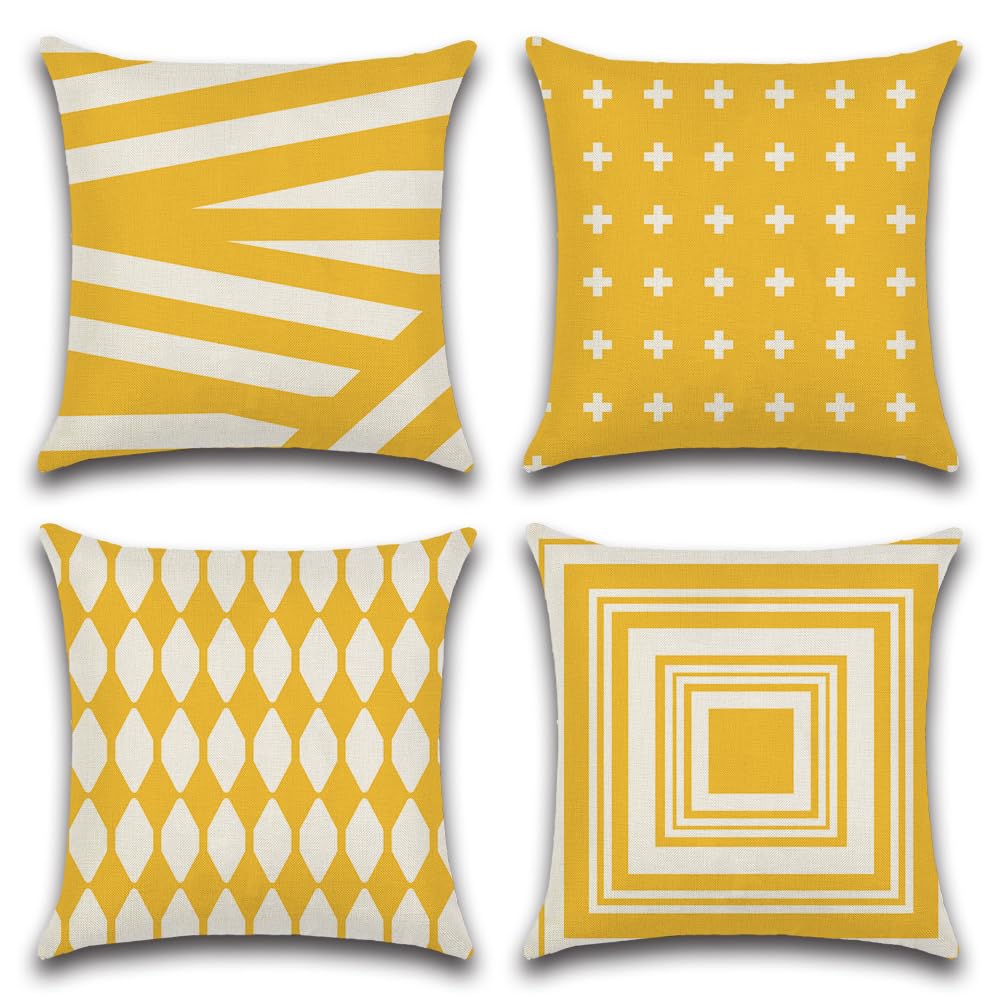 CLVEDU 4Pack Pillow Covers 18x18In Throw Pillow Case Cushion Covers Colorful Printed Throw Pillow Covers, Pillow Case Cushion for Home Couch Sofa Decorative, Gifts 45x45cm(Style51) — image 1