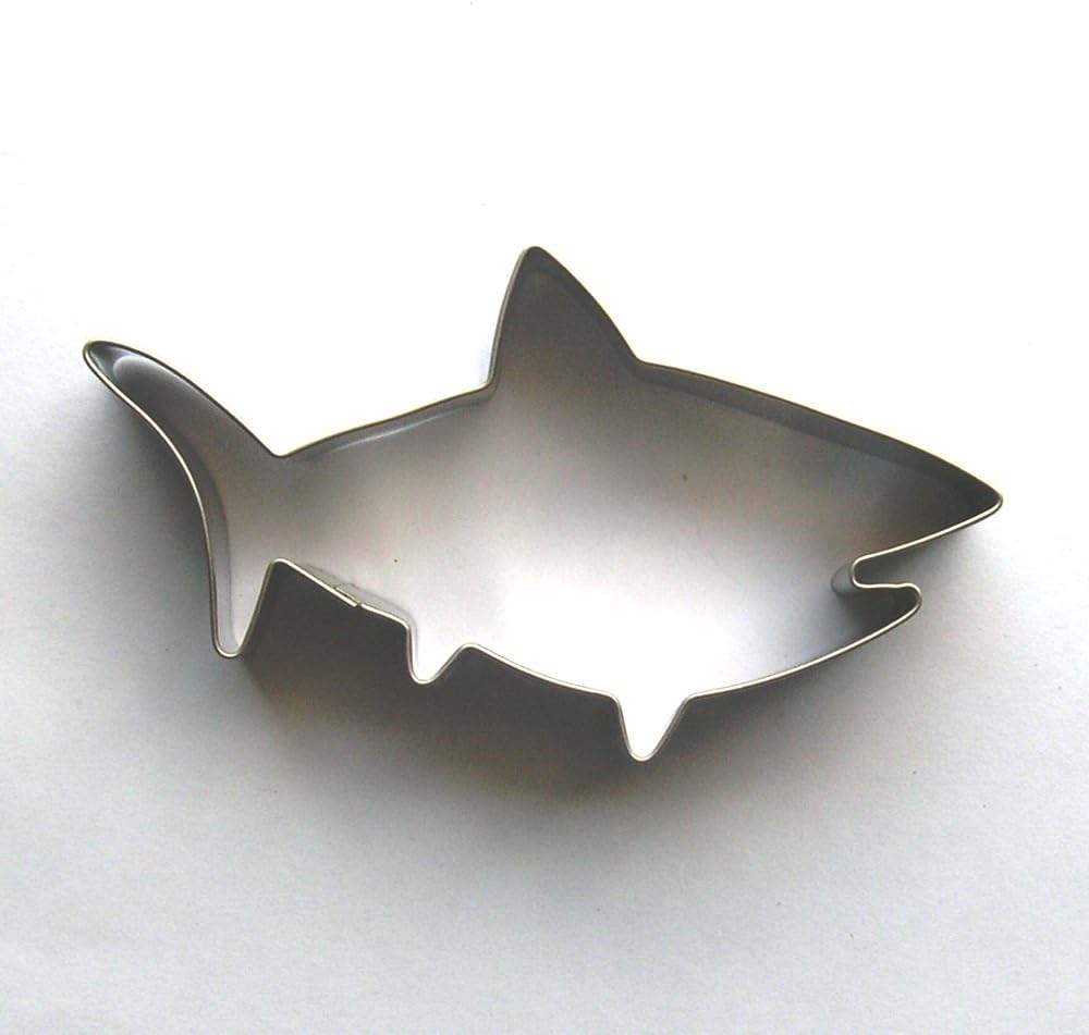 LAWMAN Shark Cookie Cutter Ocean Creature Fondant Biscuit Baking Metal Mold