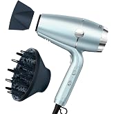 Conair SmoothWrap Ionic Hair Dryer, Diffuser &amp; Concentrator, 1875W, Mint | Hair dryer with diffuser and concentrator for curly, wavy, and thick hair, 3 speed and 2 heat settings, 6-foot cord