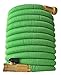 2017 Improved Design, Strongest Expandable Garden Hose with Triple Layer Latex Core, 48 Ply Extra Strength Cover and Brass Connectors, by Golden Spearhead, 100-Feet, Light Green