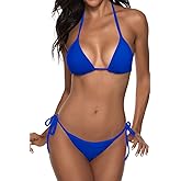 Women Two Piece Swimsuit Sexy Swimwear Halter String Triangle Bikini Sets