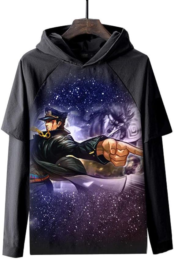 MSHAQT Sudaderas con Capucha, Unisex Anime JoJo