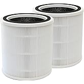 PUREBURG Replacement Filter Compatible with Purivortex AC400 Air Purifier, 2-Pack H13 HEPA Activated Carbon 2-IN-1 3-Stage Filtration