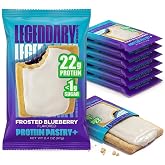 Legendary Foods Frosted Blueberry Protein Pastry, Protein Bar Alternative | 22g Protein Snacks for Adults &amp; Kids, Protein Treats, Keto Snack, Gluten Free Frosted Breakfast Tart