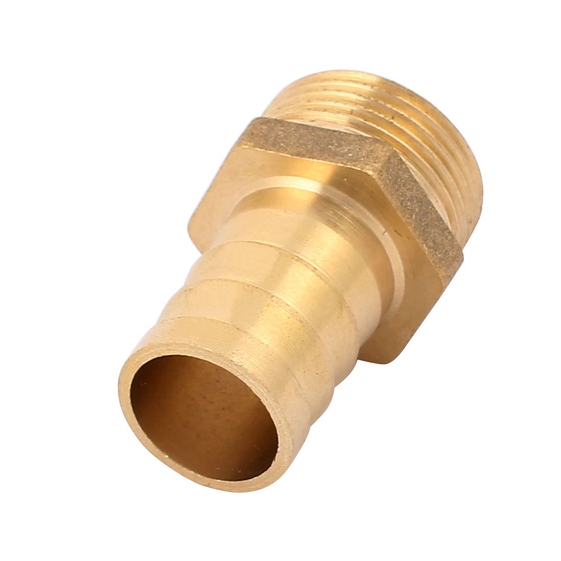Sourcingmap Brass 3/4BSP Male Thread to 19mm Hose Barb Straight Fitting Adapter Coupler