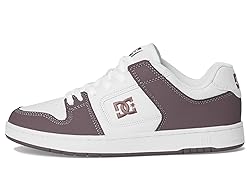 DC Men's Manteca 4 Skate Shoe, White/Plum, 7.5