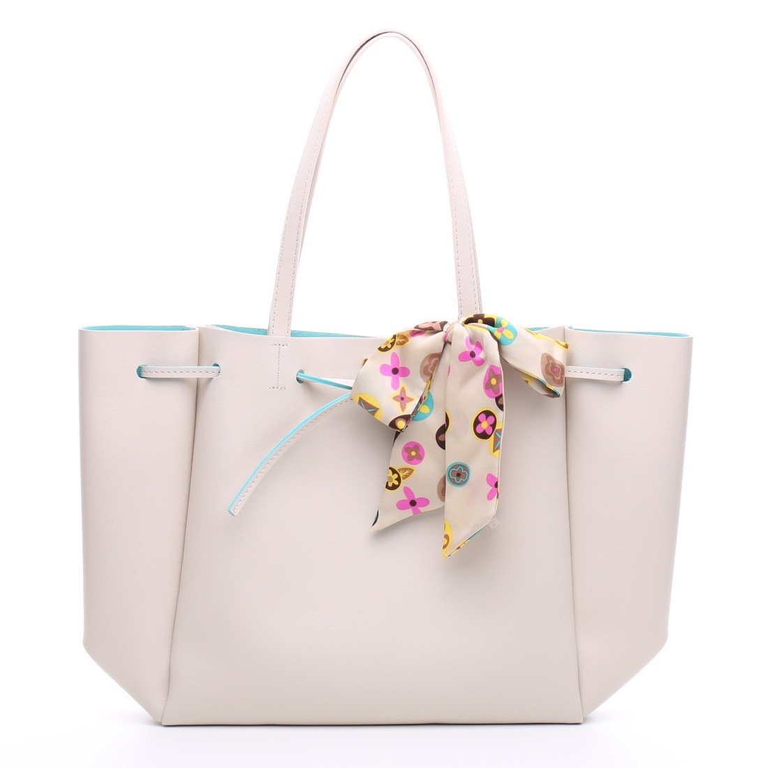 セット品 Colors By Jennifer Sky カラーズバイジェニファースカイ リボンドロストトート リベール レディース サイズ 対応 Samantha Thavasa サマンサタバサ バッグ スカーフ B06y65rcp2 ピンクベージュ ピンクベージュ ハンドバッグ