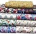 David Angie 9 Sheets Flower Printed Synthetic Leather Canvas Back 8