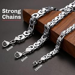 Stainless Steel Men Big Size Heavy Chain Necklaces