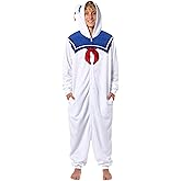 Mad Engine Stay Puft Marshmallow Man Costume Adult Ghostbusters Hooded Union Suit Pajama For Men Women