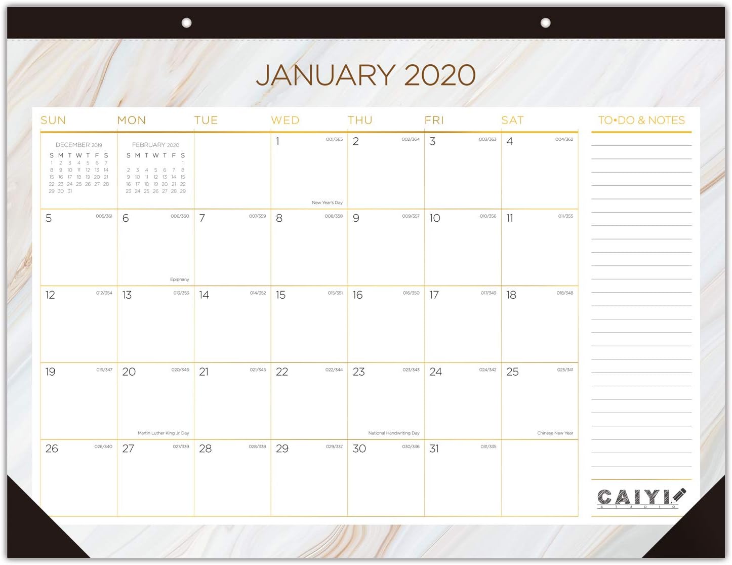 Desk Calendar 2020-2021: Large Monthly Desk Pad Calendar for Planning & Organizing, 18 Months Desktop/Wall Calendar Runs from July 2020 to December 2021, 17" x 12"