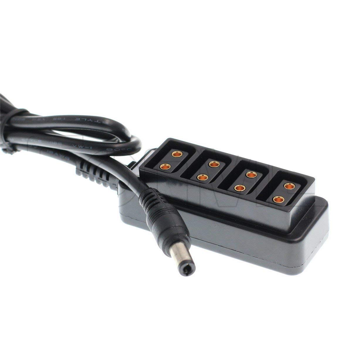 Eonvic 2.5mm DC to 4-Port Dtap Splitter Hub Power Cable for Sony/Anton Bauer V-mount Battery