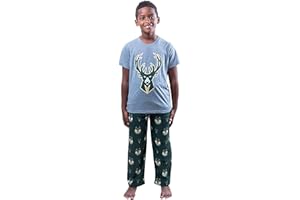 Ultra Game NBA Boys 2 Piece Tee Shirt & Lounge Pants Pajama Set (Sizes 4-20)