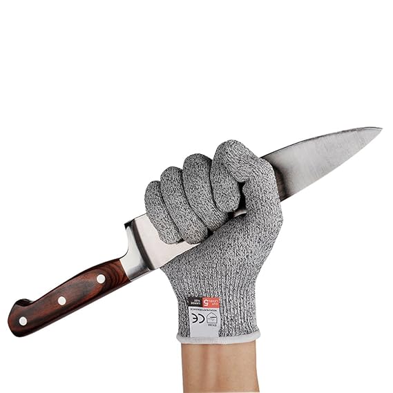 hghmlife Schnittfest Handschuhe Level 5 Schutz, Lebensmittelqualität EN388 zertifiziert, Küche Handschuh und Safty Handschuhe