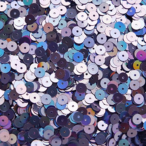 6mm Flat Sequins Lavender Lazersheen Rainbow Reflective Metallic. Made in USA