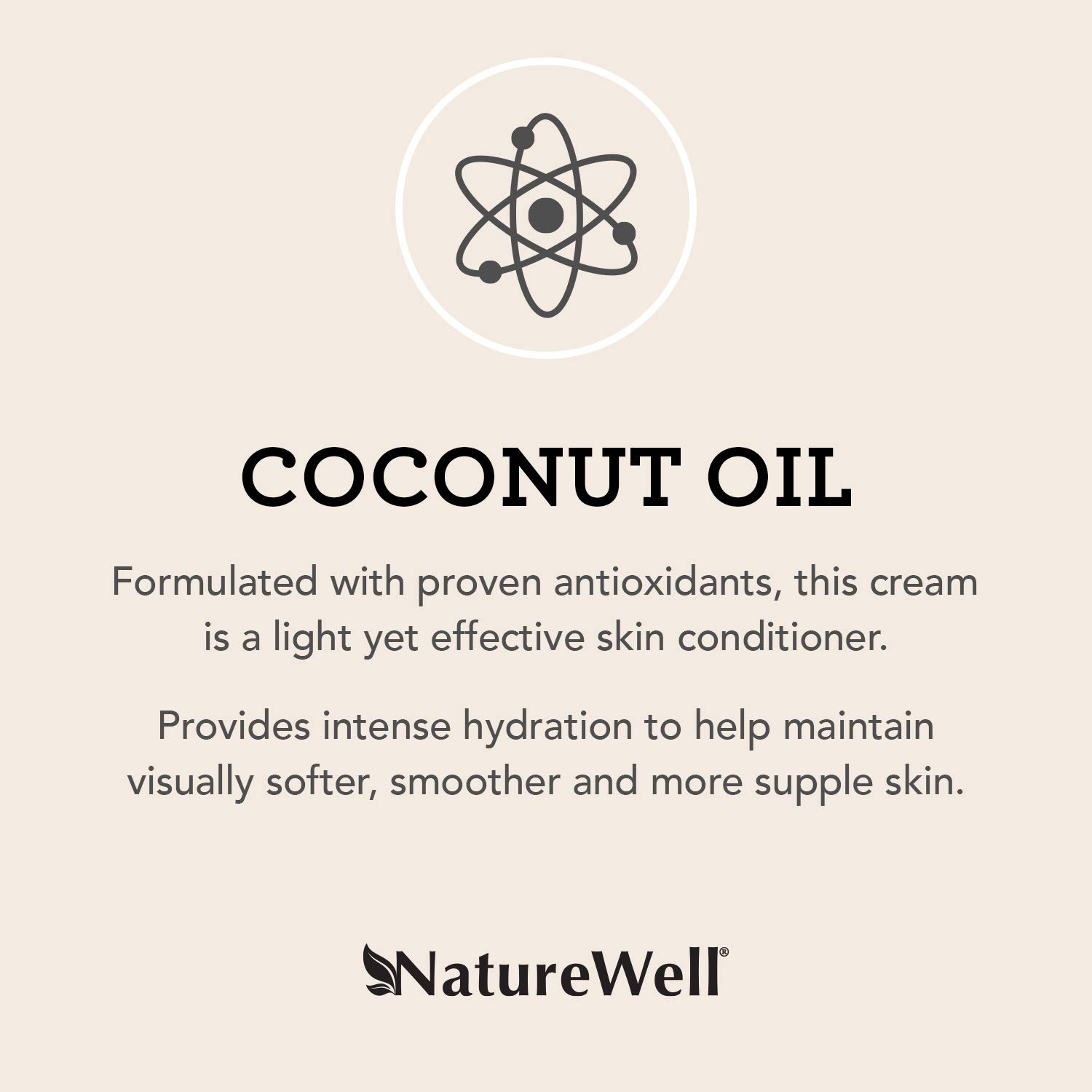 NatureWell Extra Virgin Coconut Oil Moisturizing Cream for Face & Body, 16 oz. | Adds Intensive Hydration to Dry & Sensitive Skin : Beauty