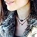 Aobei Pearl Adjustable One Single Freshwater Cultured Pearl Choker Leather Necklace with Genuine Leather Cord for Women Black Blue