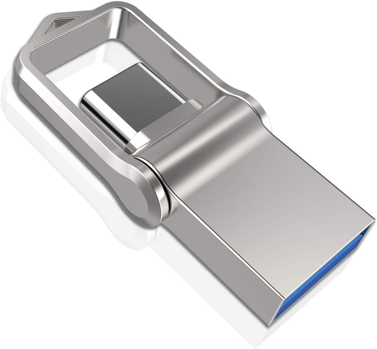 RAOYI 128GB USB 3.0 Type C Dual OTG Flash Drive USB C Thumb Drive Memory Stick for USB-C Smartphones,New MacBook & Tablets,Samsung Galaxy S8, S8 Plus, Note 8, LG G6, V30, Google Pixel XL Silver