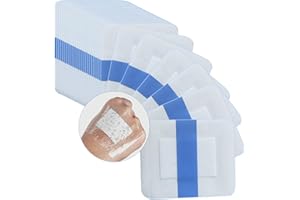 Transparent Film Adhesive Dressing |30 Pack | PU Wound Dressing with Absorbent Pad Plasters, 6cm x 7cm Safe Adhesive gauze pa