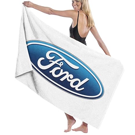 Aghrfh Serviette De Plage Unisexe Avec Logo Ford Serviette