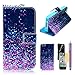 Nccypo Slim PU Leather Magnet Wallet Case with Stylus, Screen Protector and Cleaning Cloth for Apple iPhone 4/4S - Purple Blue Spots