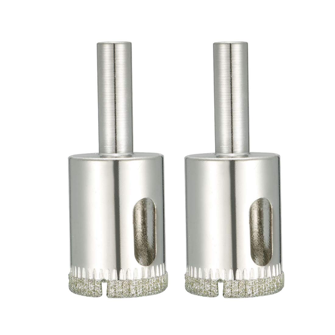 sourcingmap 2PCS 22mm Diamond Coated Hole Saw Drill Bits for Glass Ceramic Tile Marble Rock Porcelain Bottles Pots Brick