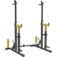 K KiNGKANG Adjustable Squat Rack,Multi-Function Barbell Rack for Weight Lifting and Home Gym Fitness Workout Portable Squat Bench Press,Load 690LBS