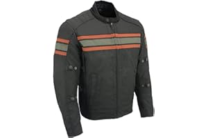 Milwaukee Leather MPM1793 Black Armored Mesh Motorcycle Jacket for Men - All Season Biker Jacket