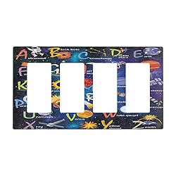 ABC Outer Space 4 Gang Rocker Decora Light Switch