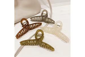 Big Hair Claw Clips Large Jelly Hair Clip for Women Large Butterfly Clip Claw Larger Size Hair Clip for Long Thick Hair 4 Pcs