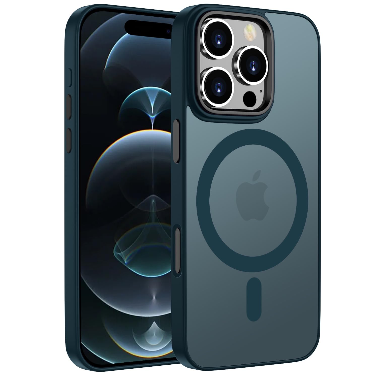 KPPIT Magnetic Case for iPhone 12 Pro Max 6.7-Inch,Compatible with MagSafe, Translucent Matte Back Slim Shockproof Phone Cover (Royal Blue) — image 1