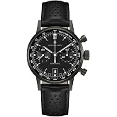 Hamilton American Classic Automatic Men's Watch, 40mm | Swiss Made, Black Dial Analog Watch, Water Resistance 100m, Sapphire Crystal, 3-Hand Movement, Leather Strap