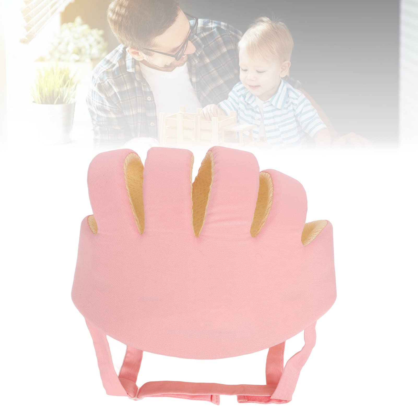 Baby Head Protector, Baby Helmet Soft Breathable Adjustable Baby Protection Headgear Hat Baby Safety Headguard Infant Helmet for 8 To 36 Months Baby Sitting Walking and Crawling (Pink)