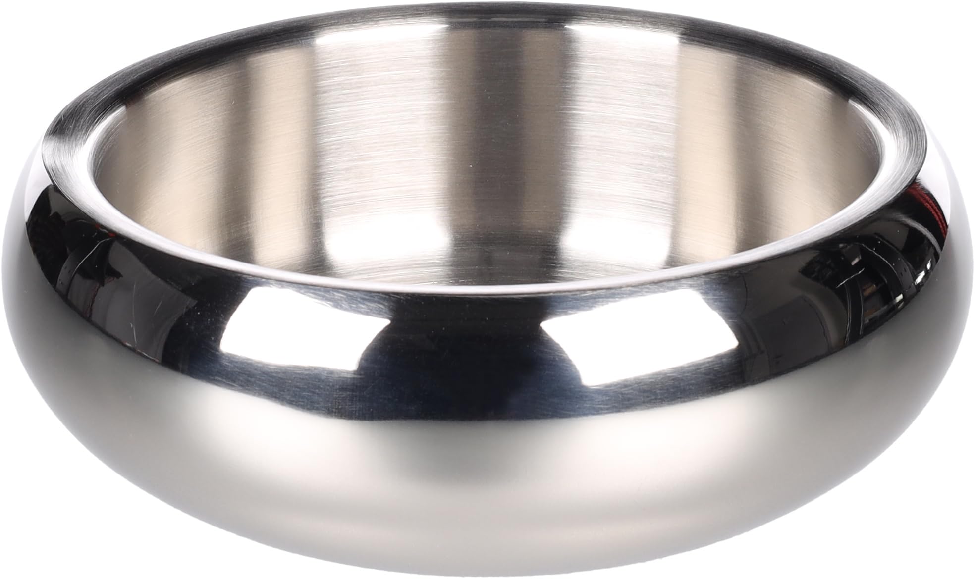 Flamingo FEEDING AND DRINKING BOWL MUNA SILVER L DIAMETER 17,5CM 1190ML