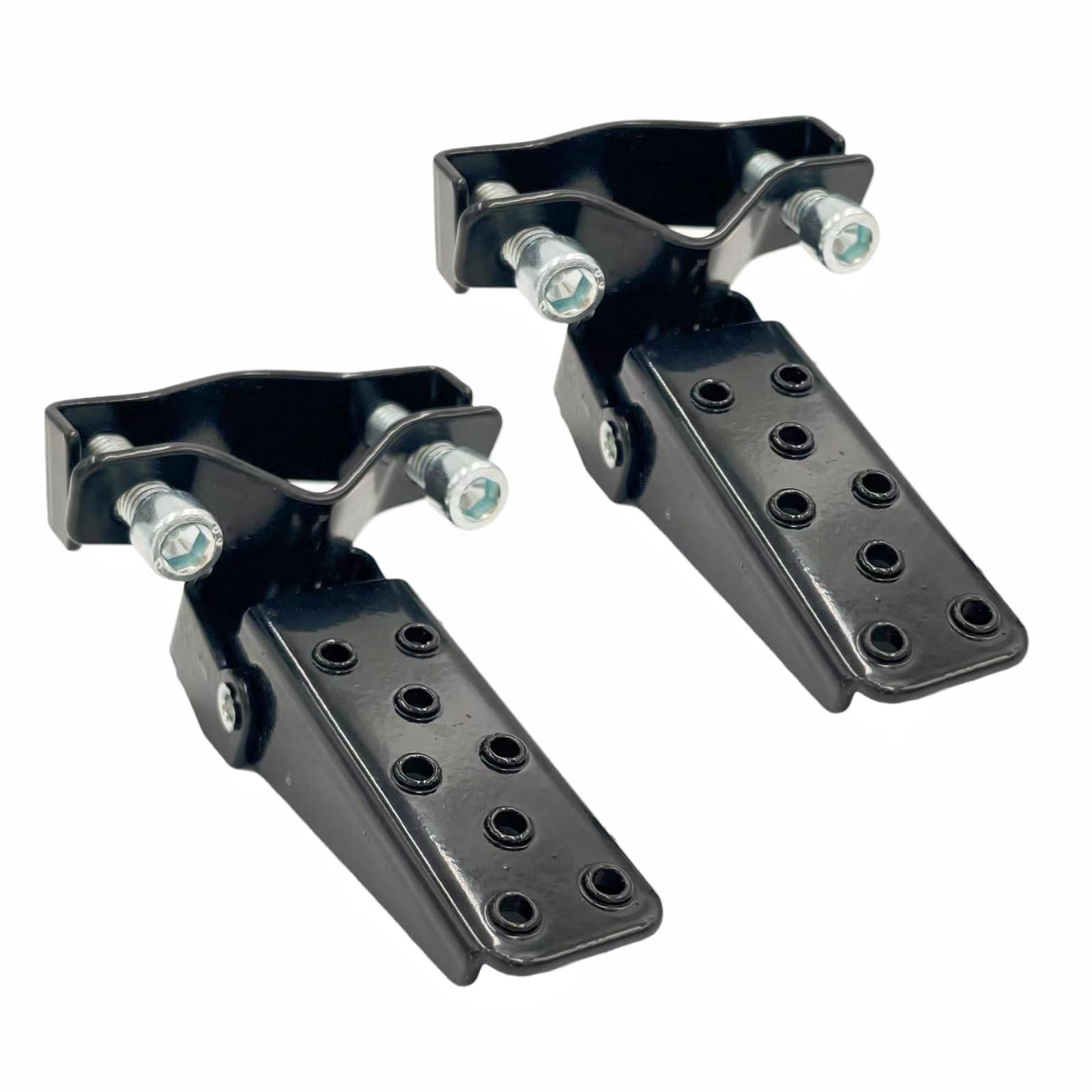 Photo 1 of 2PCS Motorcycle Foot Pegs, Universal Stylish Metal Folding Bike Foot Rest Pedals Motorcycle Frame (Black)