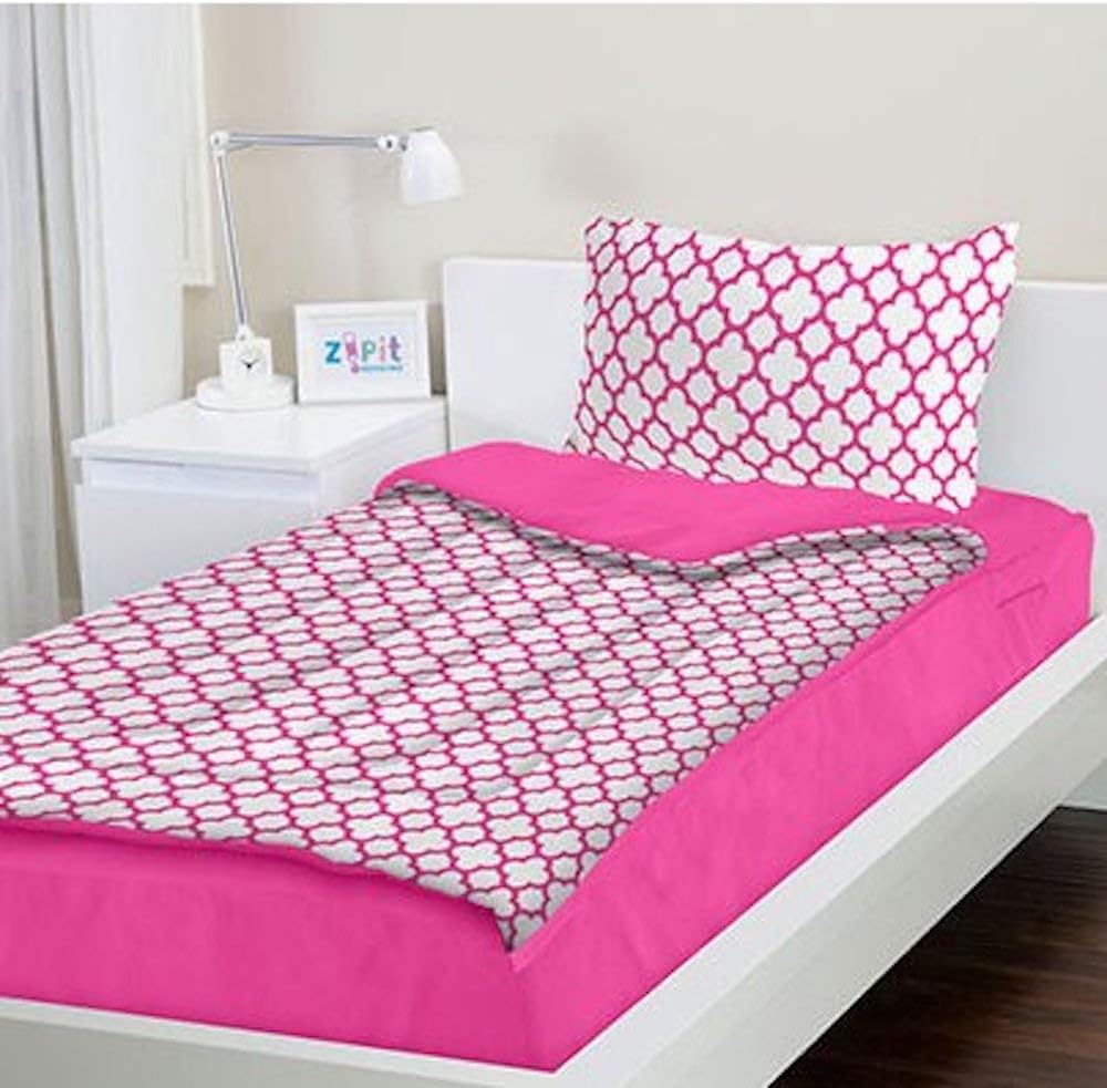 ZIPIT Bedding Set- Pink Clover (Twin)