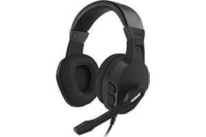 NUBWO U3 Gaming Headset with Mic for PC, PS4, PS5, Xbox 1, Mac, Switch, Wired Over-Ear Gaming Headphones with Mic Clear Call, Lightweight & in-Line Control-Black
