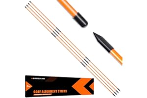 BIRDIEBLAST Professional 4 Pack Collapsible Golf Alignment Sticks, Premium 40" Alignment Golf Stick Ideal for Aiming, Putting and Swing Practice