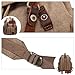 GINGOOD Canvas Backpacks Vintage Rucksack Casual Leather Army Kipling Knapsack 19L Khaki #220