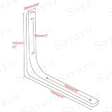 Sayayo Shelf Bracket Corner Brace 150mm x125mm White 4Pcs EJR150W-4P view 5