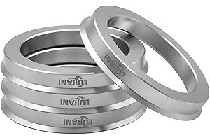 LUJIANI Universal Hub Centric Ring, 73.1 mm OD to 56.1 mm ID Centerbore, Aluminum Alloy Wheels Center Shaft Shock Absorbing Hubrings, Hub Adapter Rings Compatible with Most Vehicles, Pack of 4