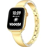VISOOM Designer Bracelet for Apple Watch 42/41/40/38mm Bands Women-Metal/Dressy/Thin/Slim/Jewelry/Unique Starlight Apple Watch Series Se 11 10 9 8 7 6 5 4 3 2 1 iWatch Bracelet Bands for Women