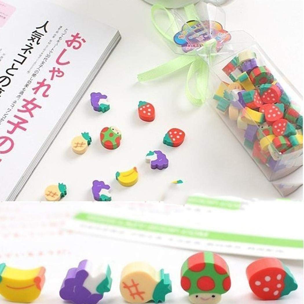 Yagot 50PCS Kinder Studenten nette Minifrucht-Spielzeug Radiergummi Briefpapier Werkzeug Karikatur Spielzeug Radiergummis