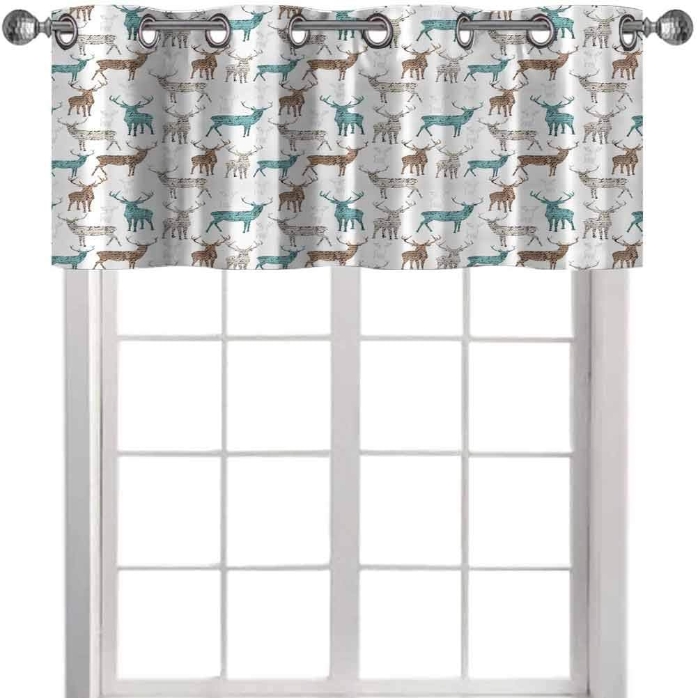 Cenefa de ventana para oscurecer, diseño de animales, con texto antiguo