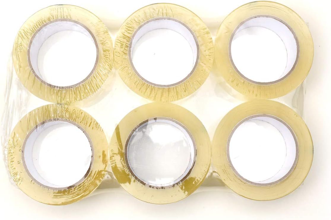 Clear Acrylic Packing Tape, 2 Inch Wide, 2.0mil Thickness, 110 Yard Per Roll [Pack of 6 Rolls]: Industrial & Scientific