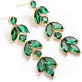 GAOKOXI Cubic Zirconia Wedding Earrings for Bridal Elegant Rhinestone Crystal Drop Dangle Earrings for Women Bridesmaids Guest Party Prom Jewelry Trendy